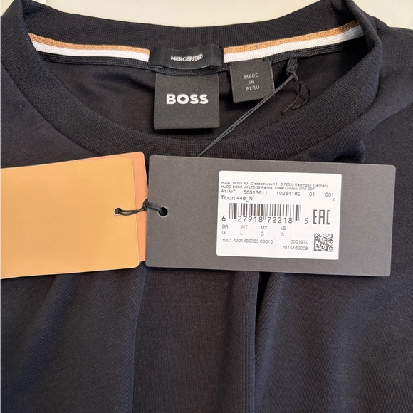 BOSS Men's Black Luxury T-Shirt Size Large - Picture 2 of 2